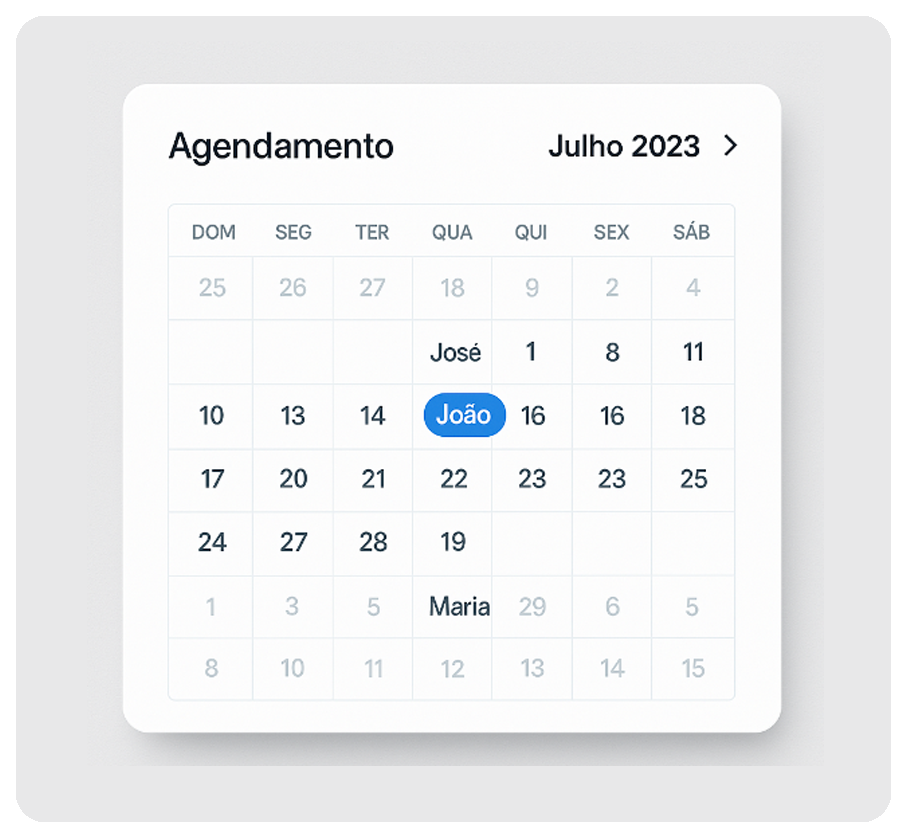 Agendamento de horários